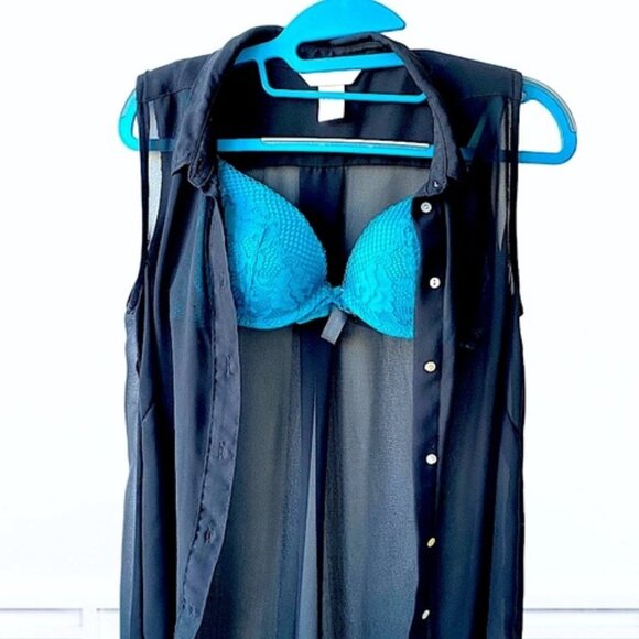 La Senza Lightly Lined Vibrant Blue/Teal Bra- 32B- Limited Style - Picture 3 of 11